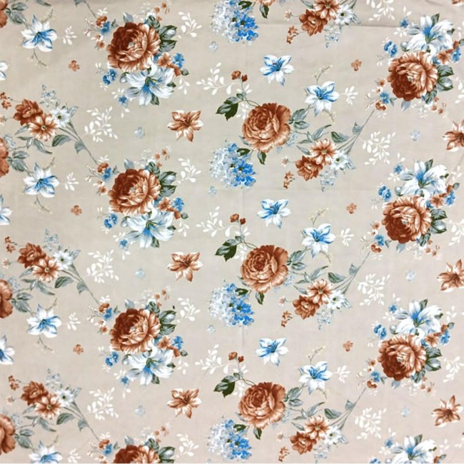 Sale Active Breathable Floral Glace Cotton Bedsheet for Double Bed with 2 Pillow Cover Set 